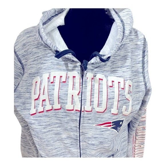 NEW ENGLAND PATRIOTS Women's Space-Dye Full-Zip Fleece Hoodie size M - Picture 7 of 16